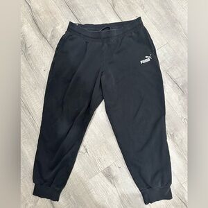 Puma Black Jogger SweatPants Size Large Casual Comfortable Sm for winter